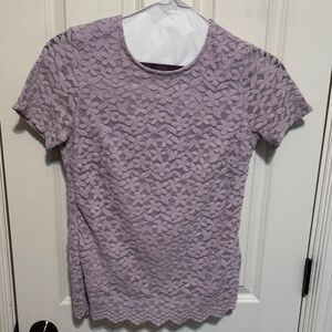 Teddi Rose Chic Lilac lavender Lace Women's lace Blouse size medium